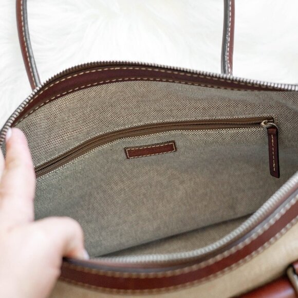 Dooney & Bourke Anniversary Signature Double Pocket Satchel Handbag - Picture 9 of 16